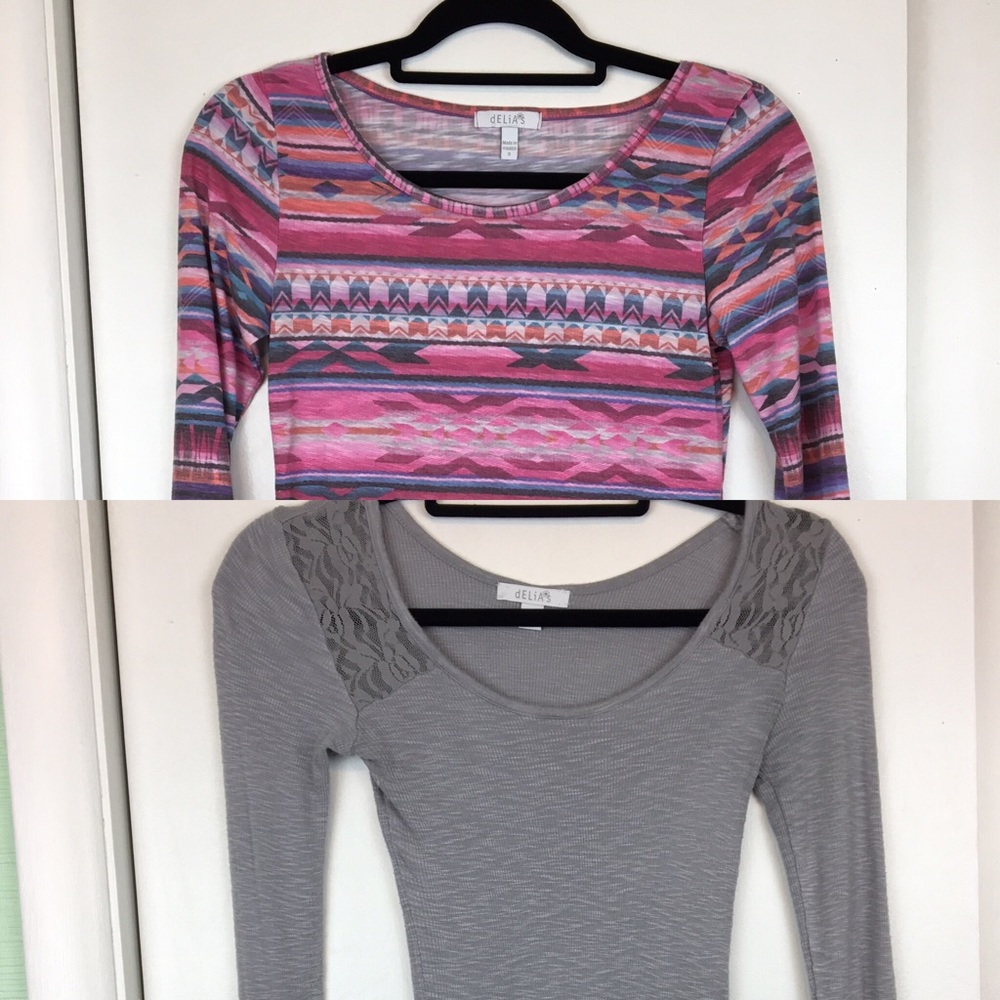 Delia’s Long Sleeve Shirt Bundle Sz S/XS